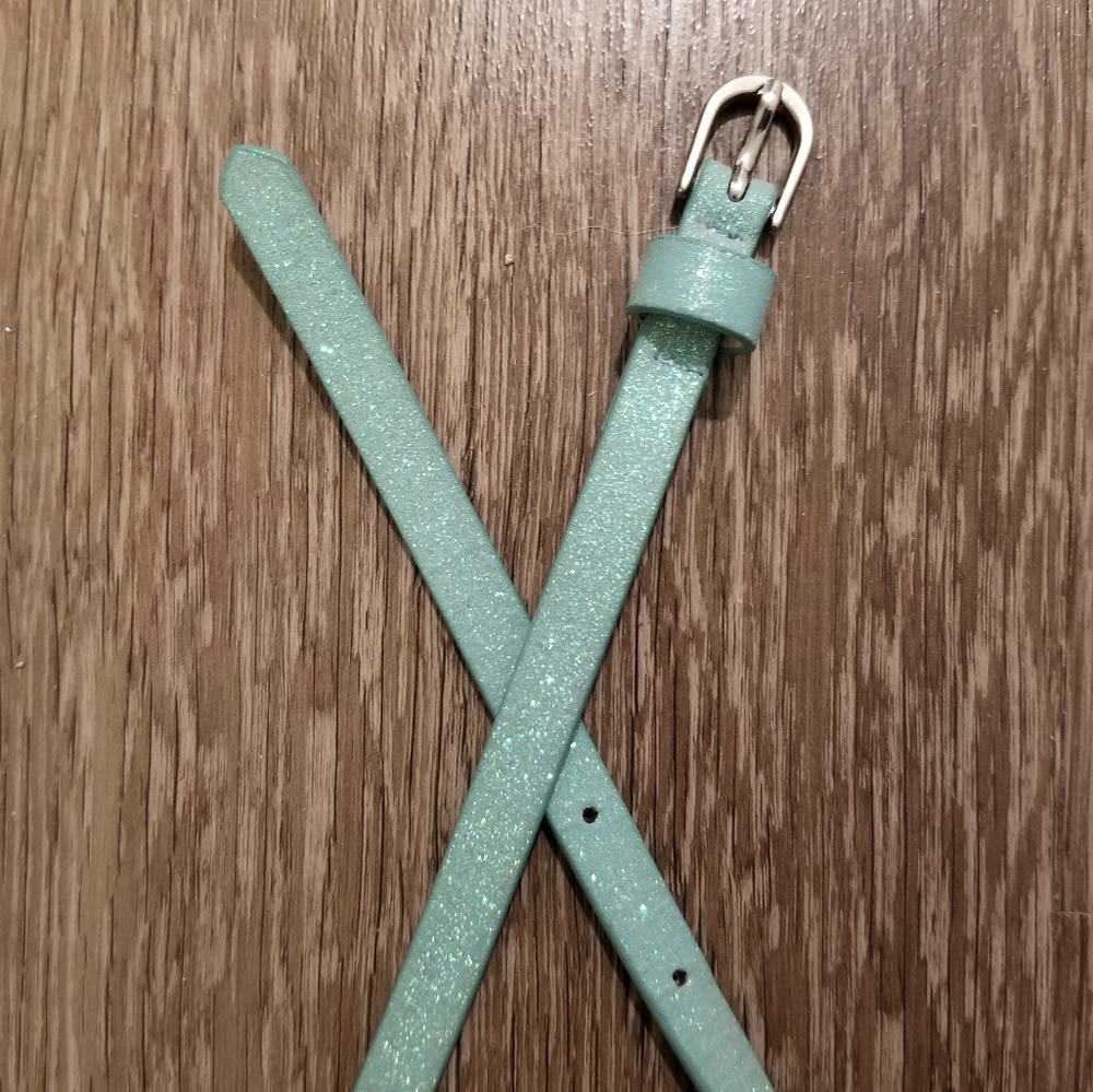 Teal Waist Belt With Sparkles